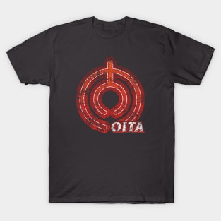 Oita Prefecture Japanese Symbol Distressed T-Shirt